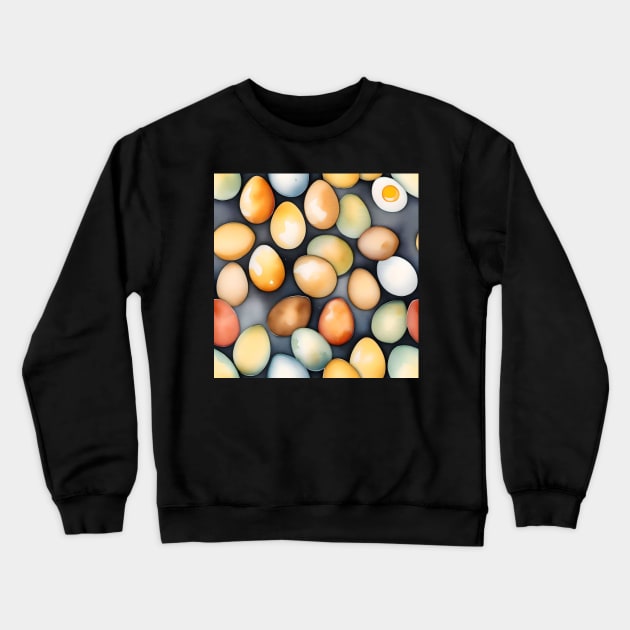 National Egg Month January - Watercolors Crewneck Sweatshirt by Oldetimemercan